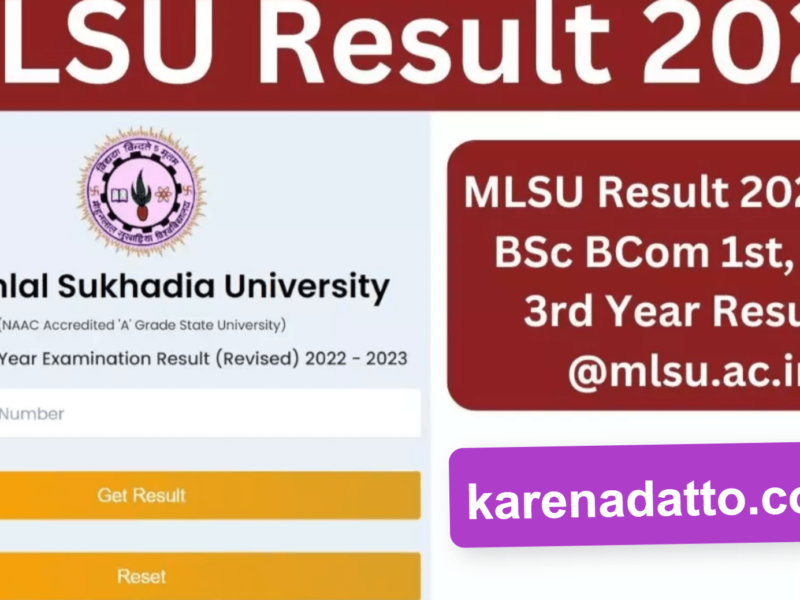 MLSU BEd Result Date 2024